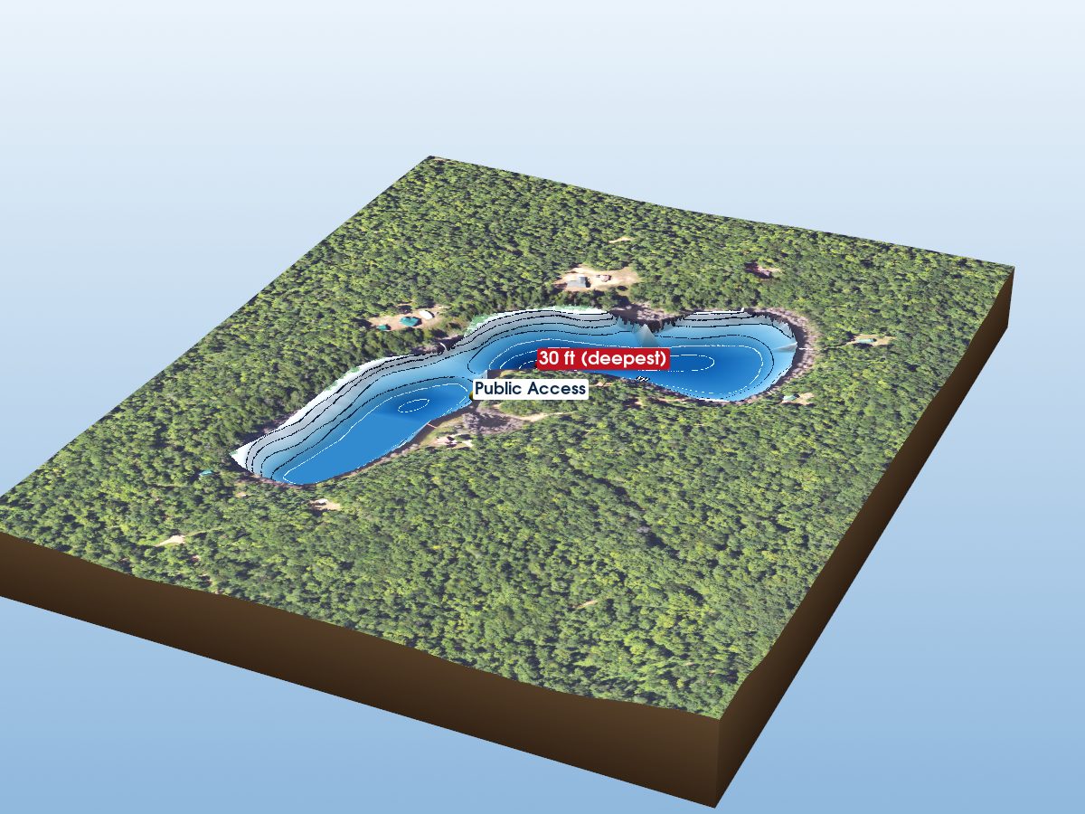 Depth map of Peanut Lake