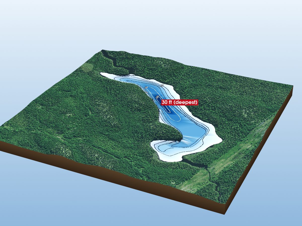 Depth map of Peanut Lake