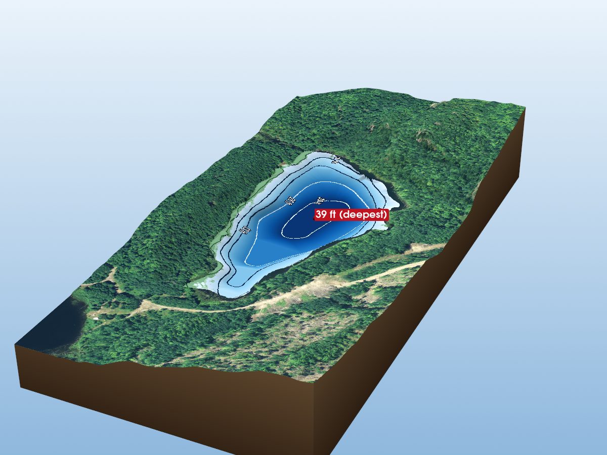 Depth map of Pear Lake