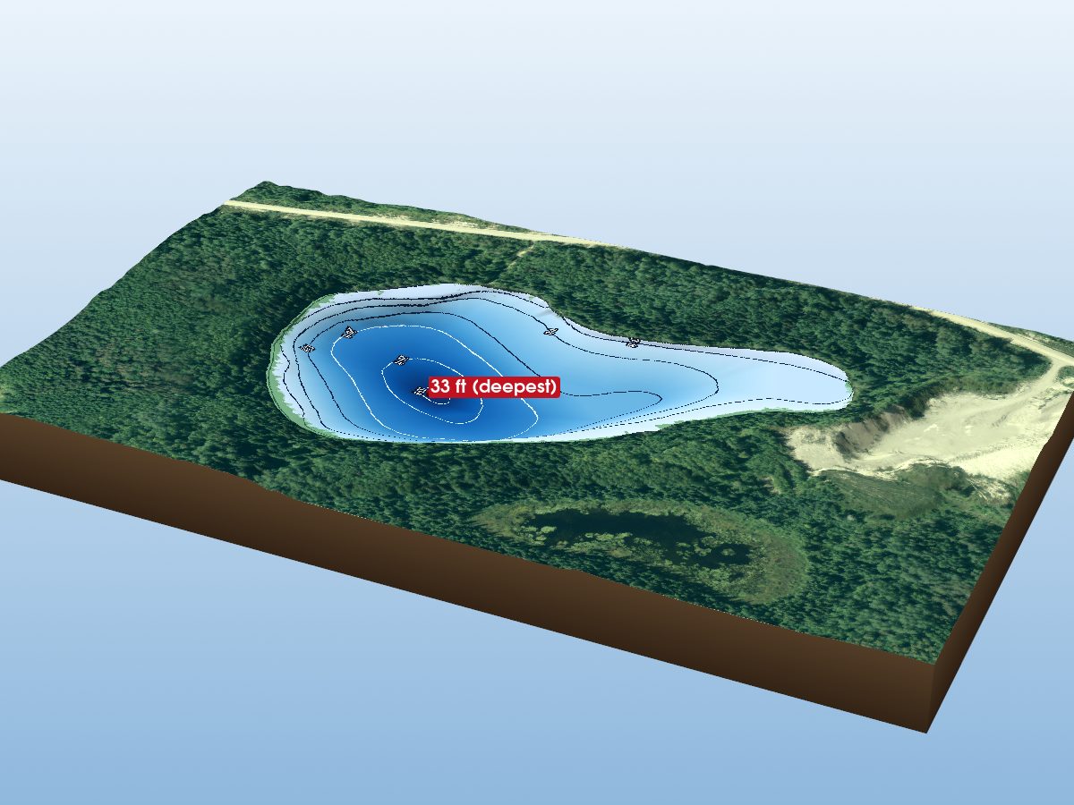 Depth map of Pearce Lake 11