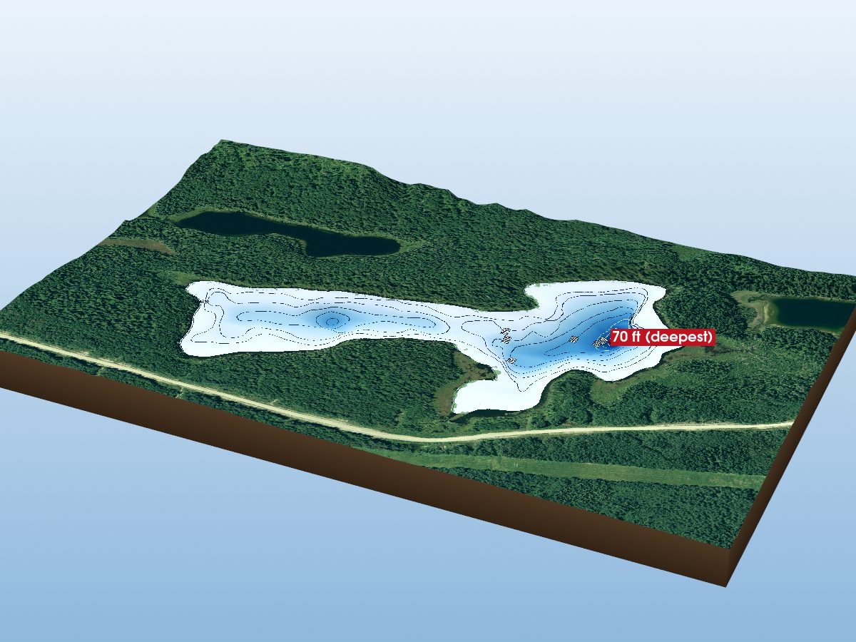 Depth map of Pearce Lake 24