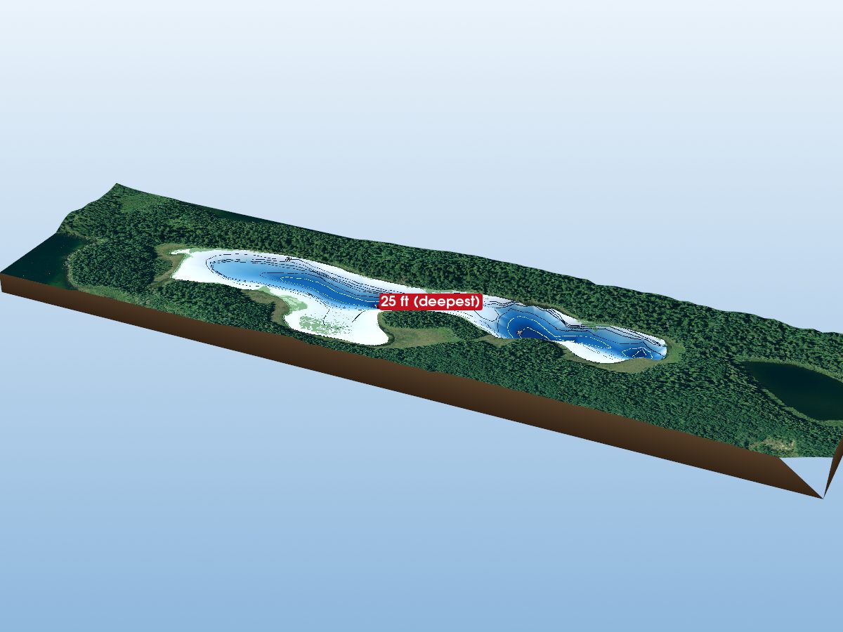 Depth map of Pearce Lake 27