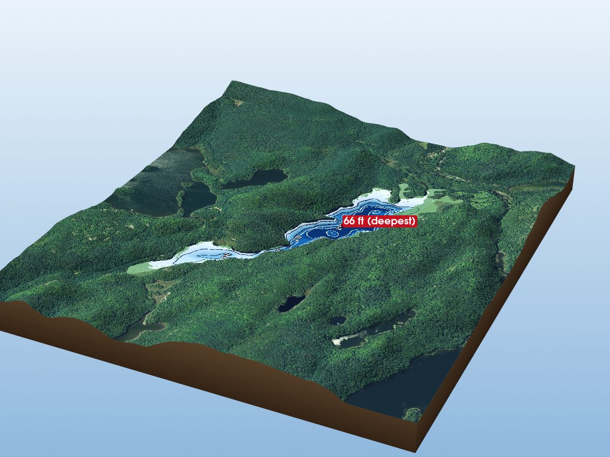 Depth map of Pearl Lake