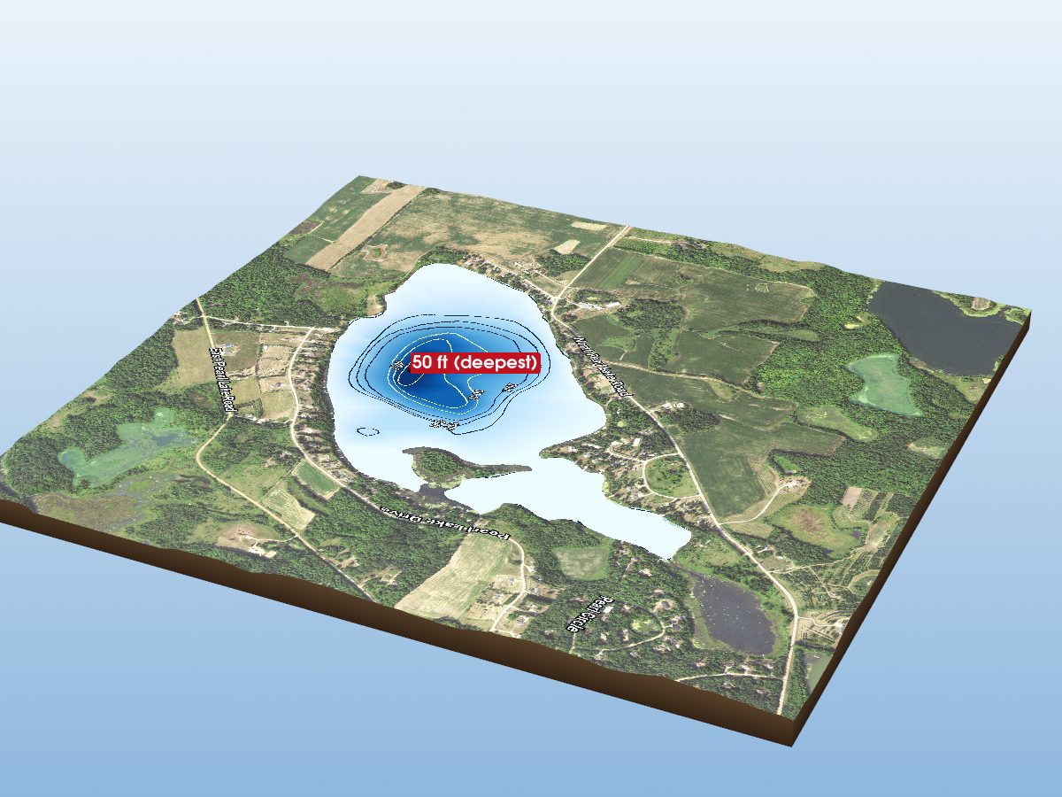 Depth map of Pearl Lake
