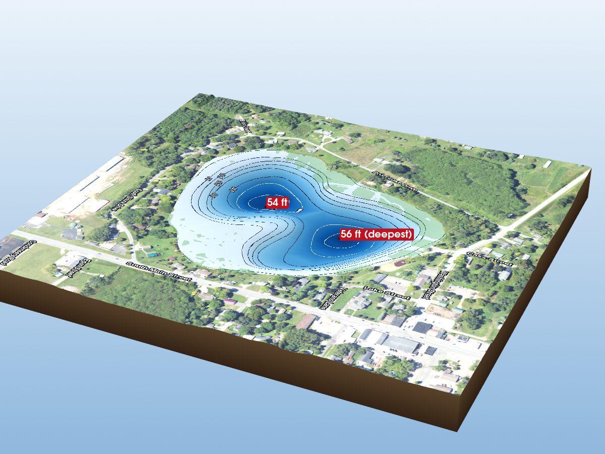 Depth map of Pearl Lake
