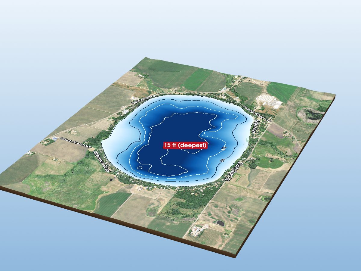 Depth map of Pearl Lake