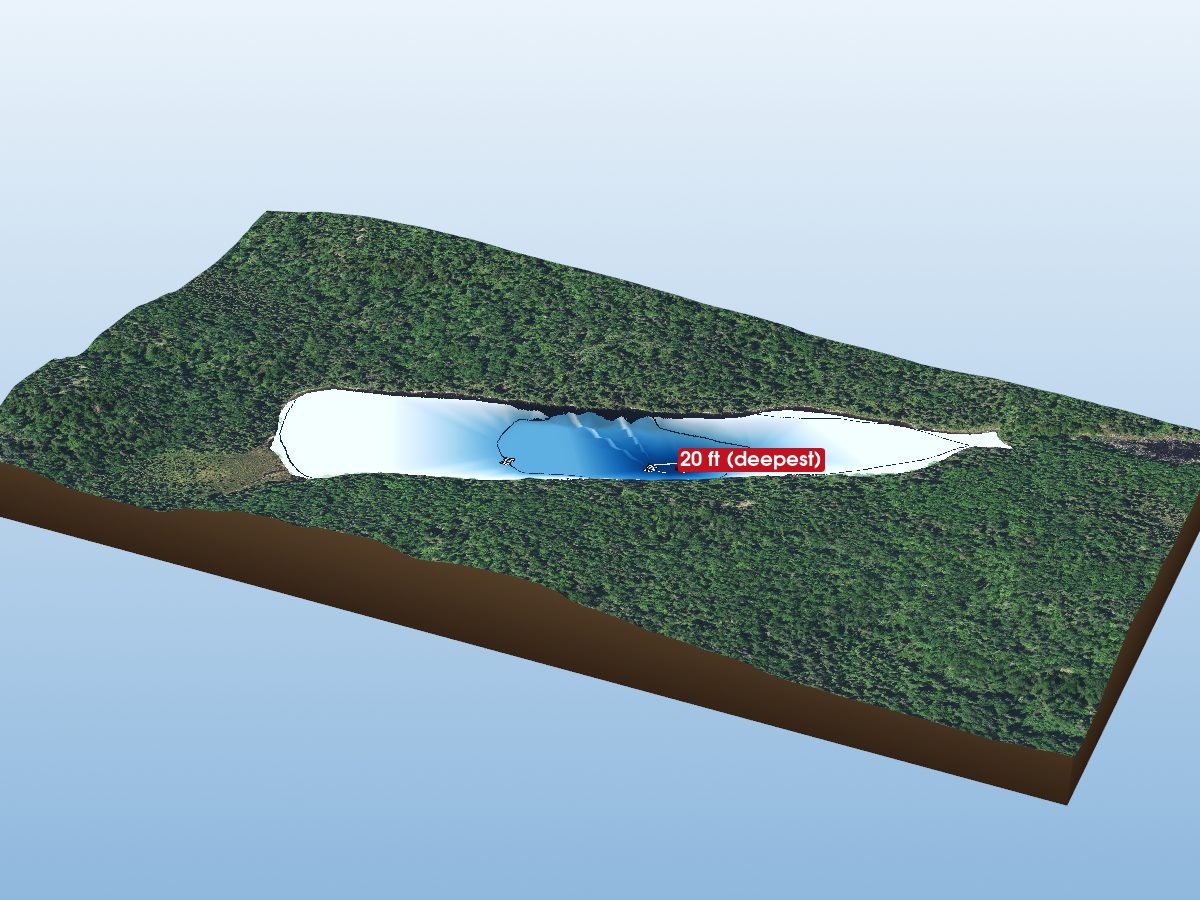 Depth map of Pearl Lake