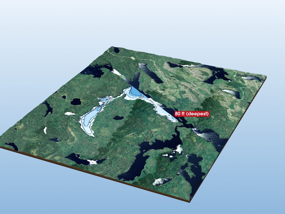 Depth map of Peg Lake