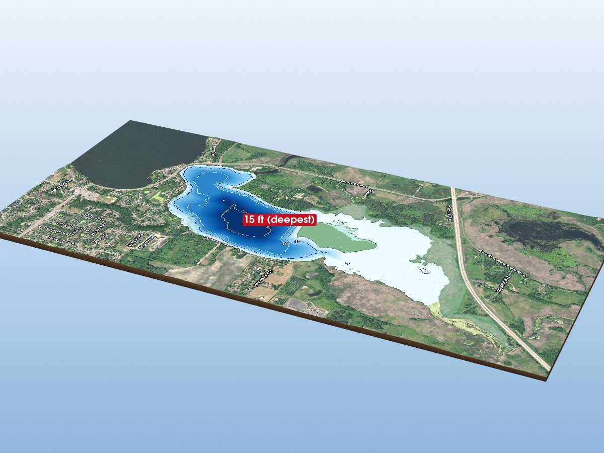 Depth map of Peltier Lake