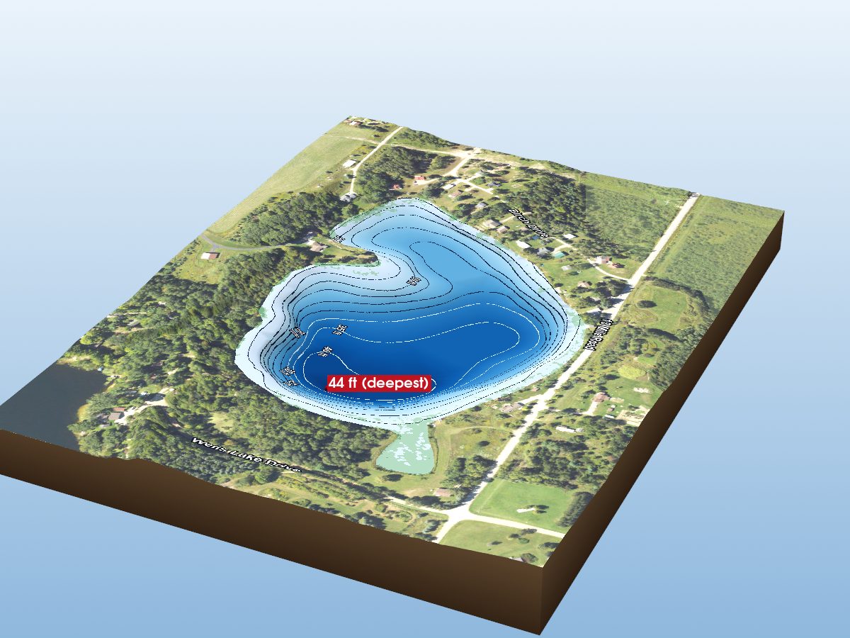 Depth map of Penasa Lake