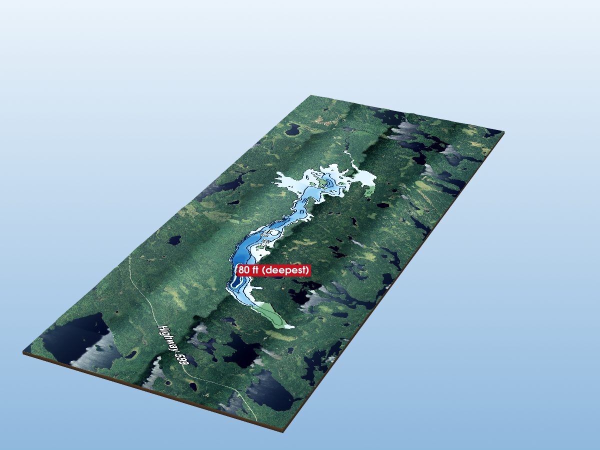 Depth map of Penassi Lake