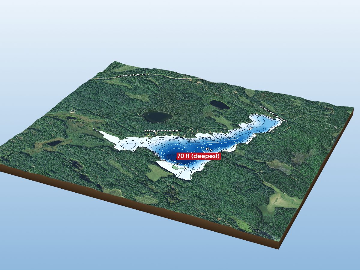 Depth map of Pencil Lake