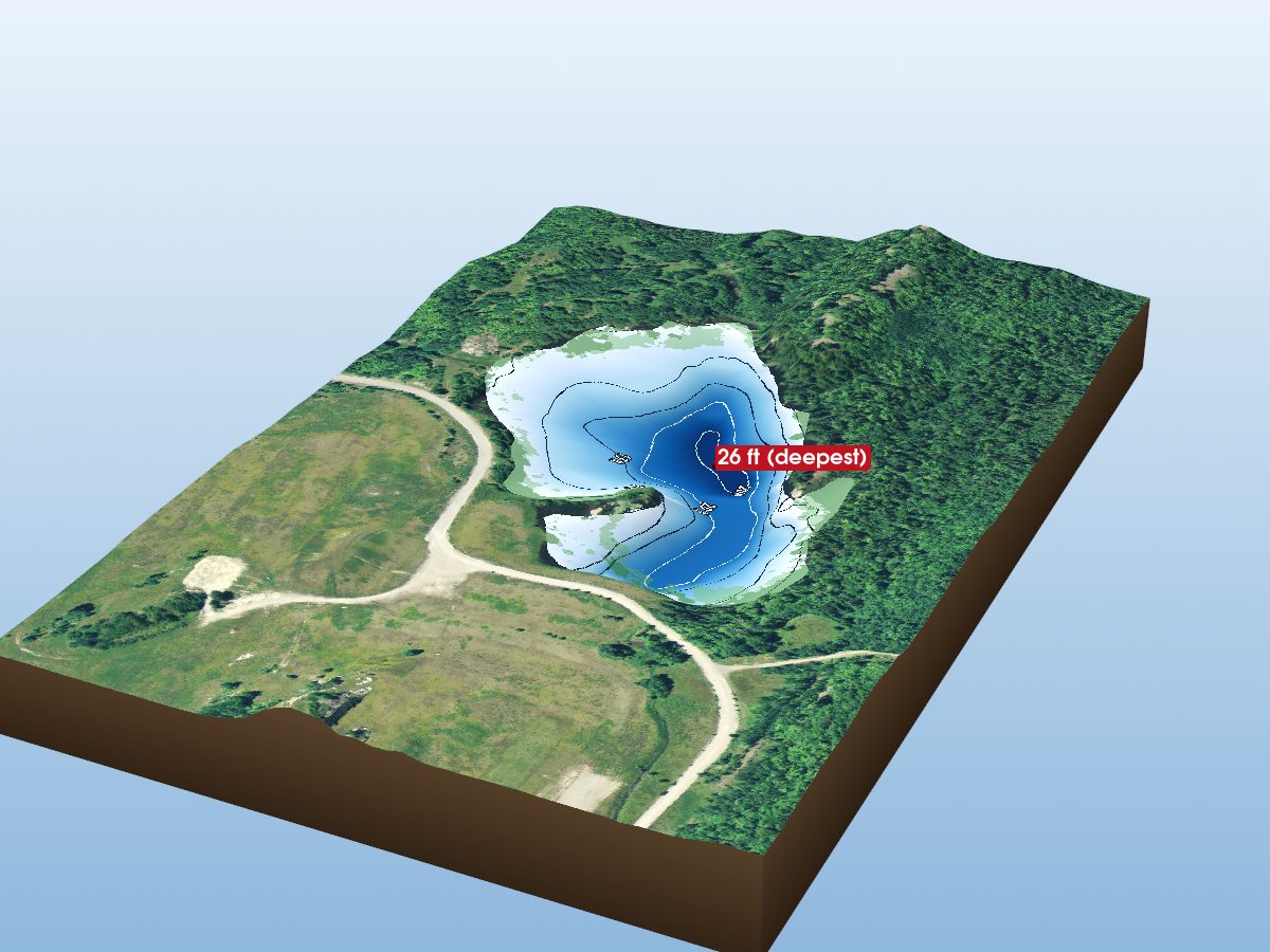 Depth map of Penelope Lake