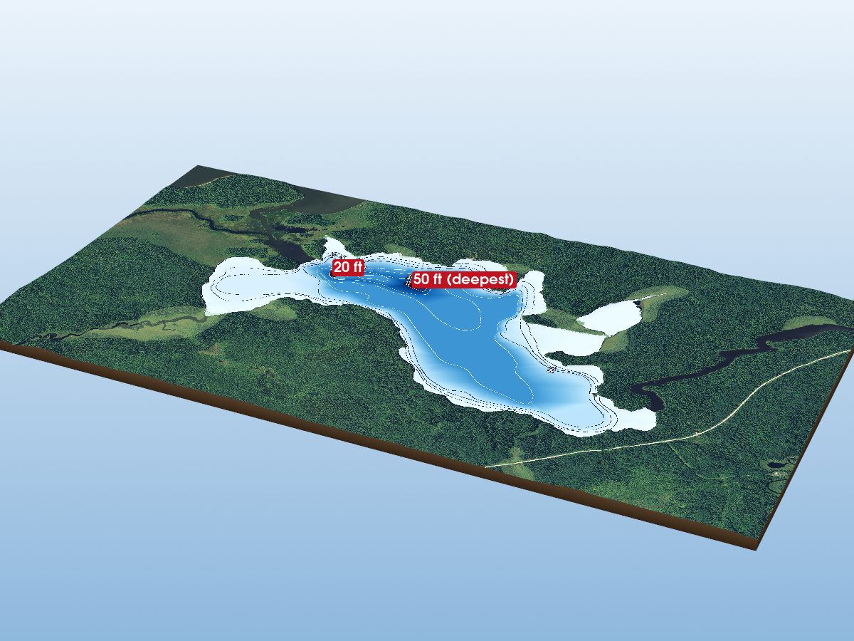 Depth map of Penelton Lake