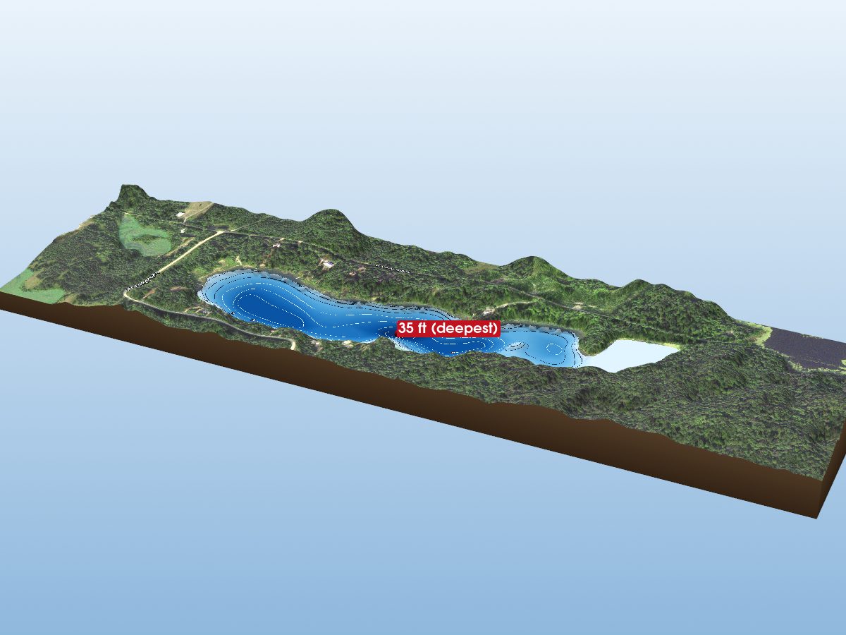 Depth map of Perch Lake