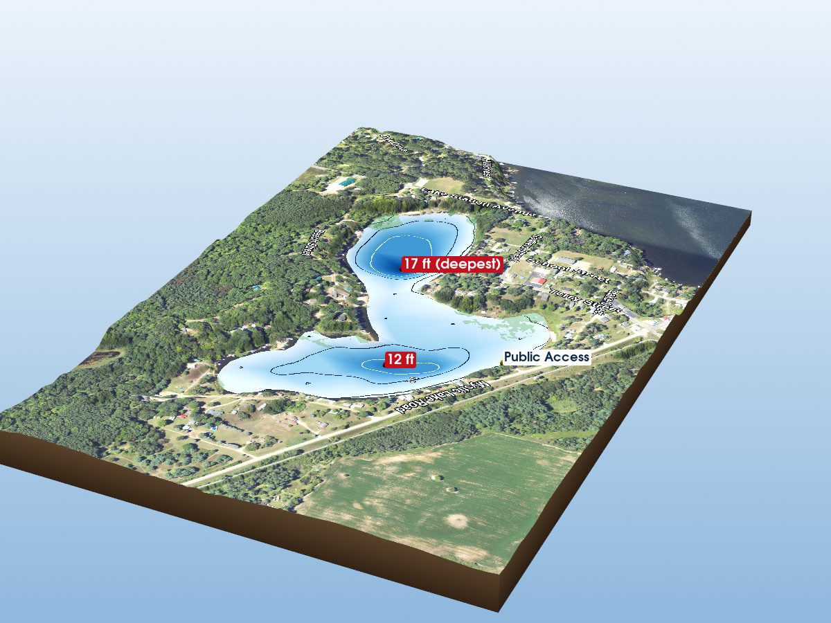 Depth map of Perch Lake