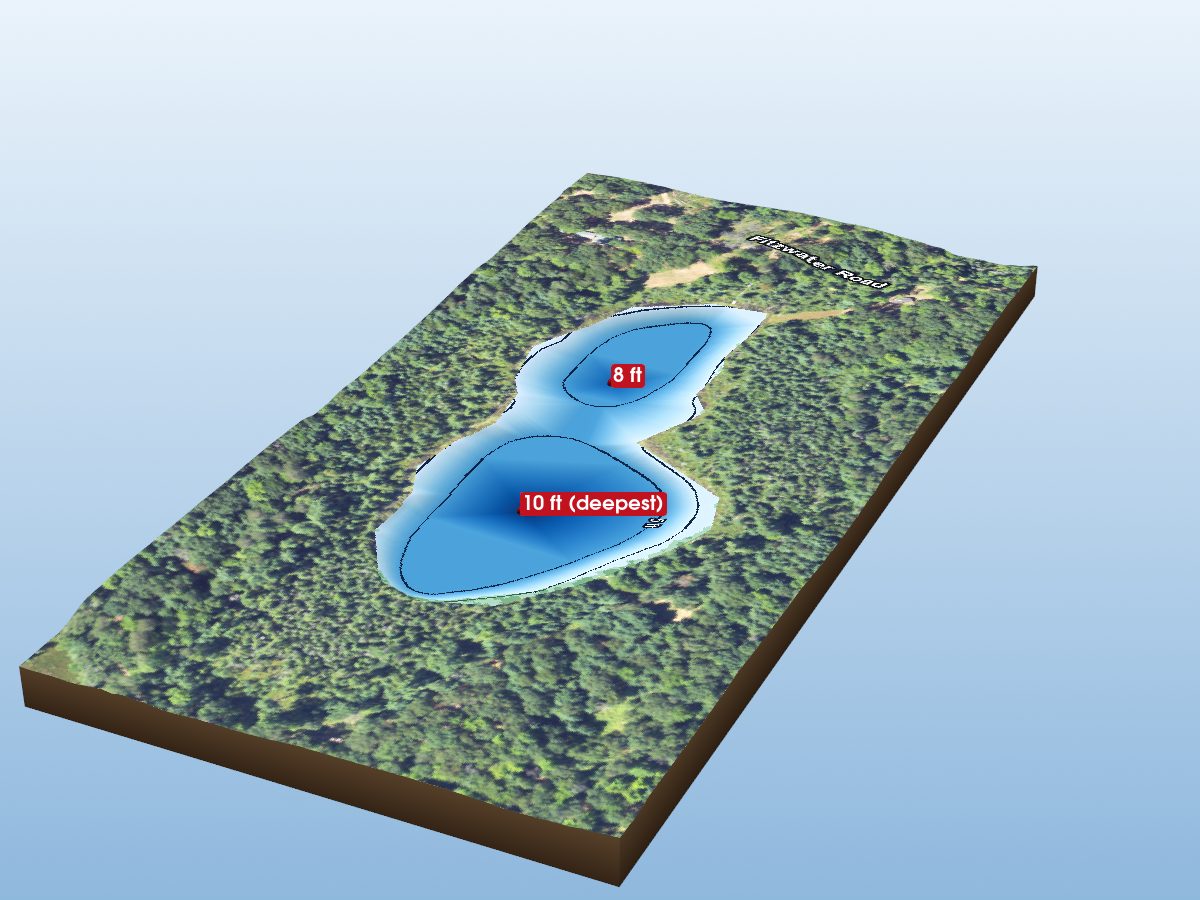 Depth map of Perch Lake
