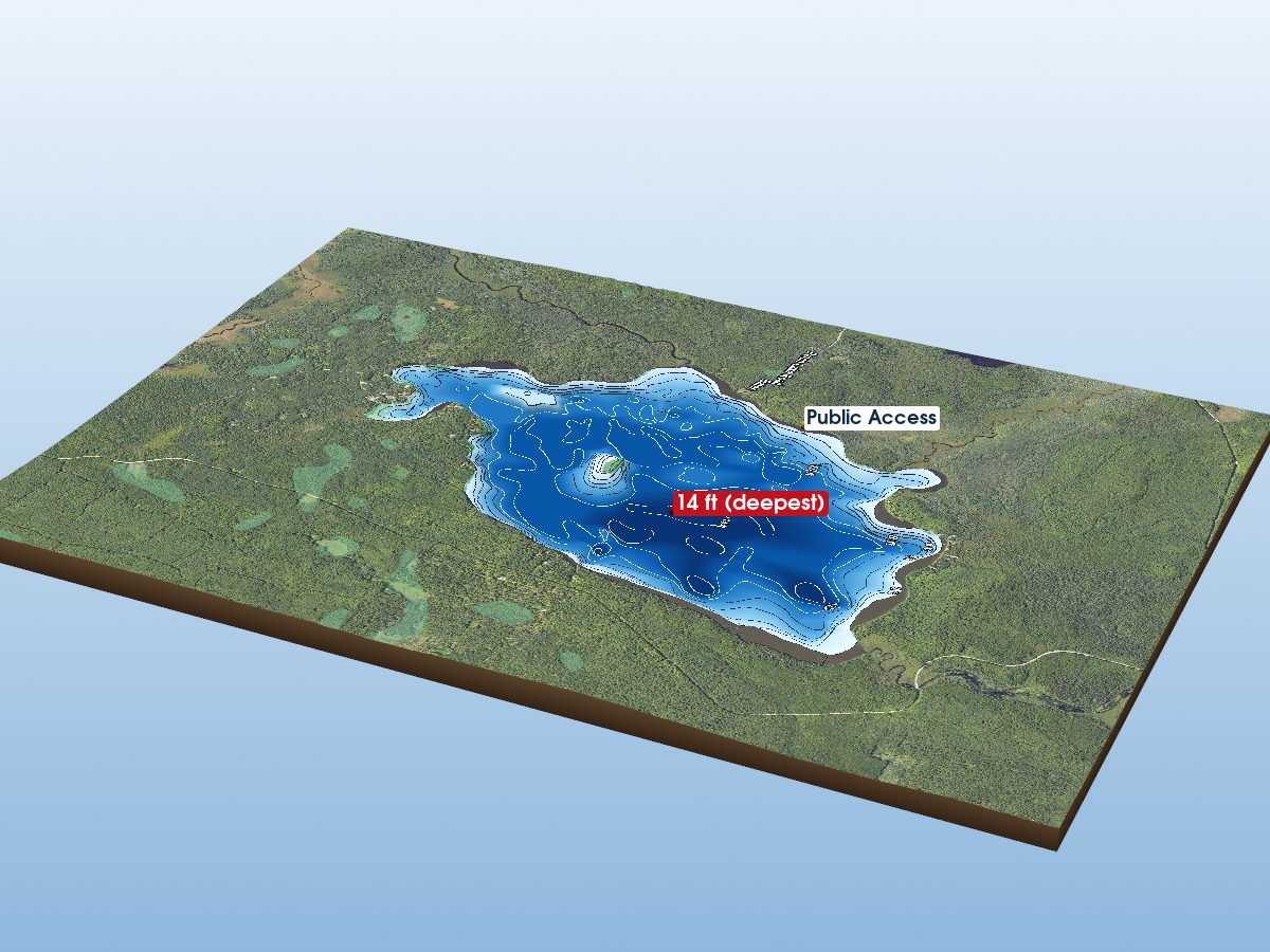 Depth map of Perch Lake