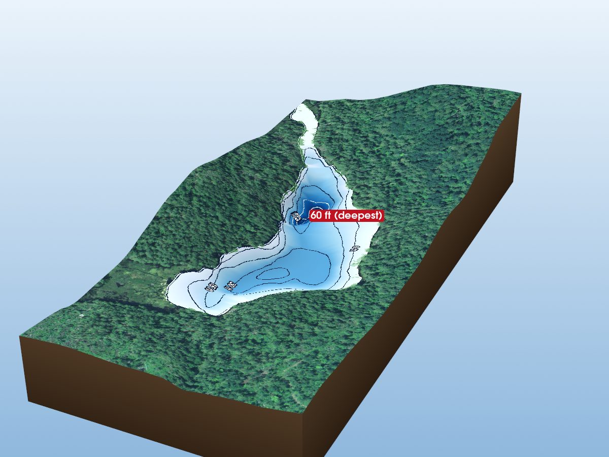 Depth map of Perch Lake
