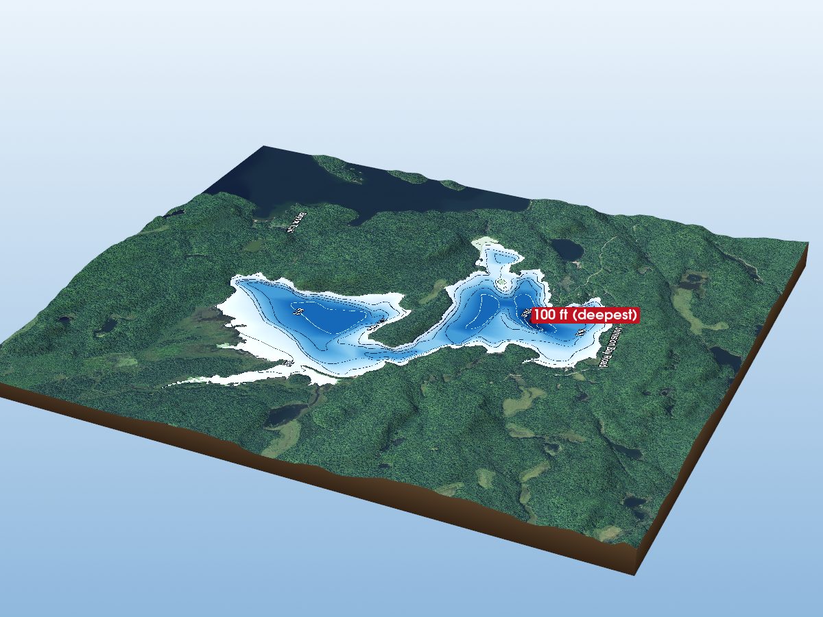 Depth map of Percy Lake
