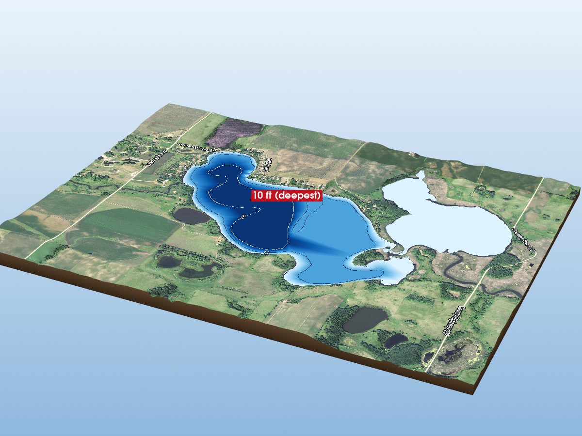 Depth map of Perkins Lake