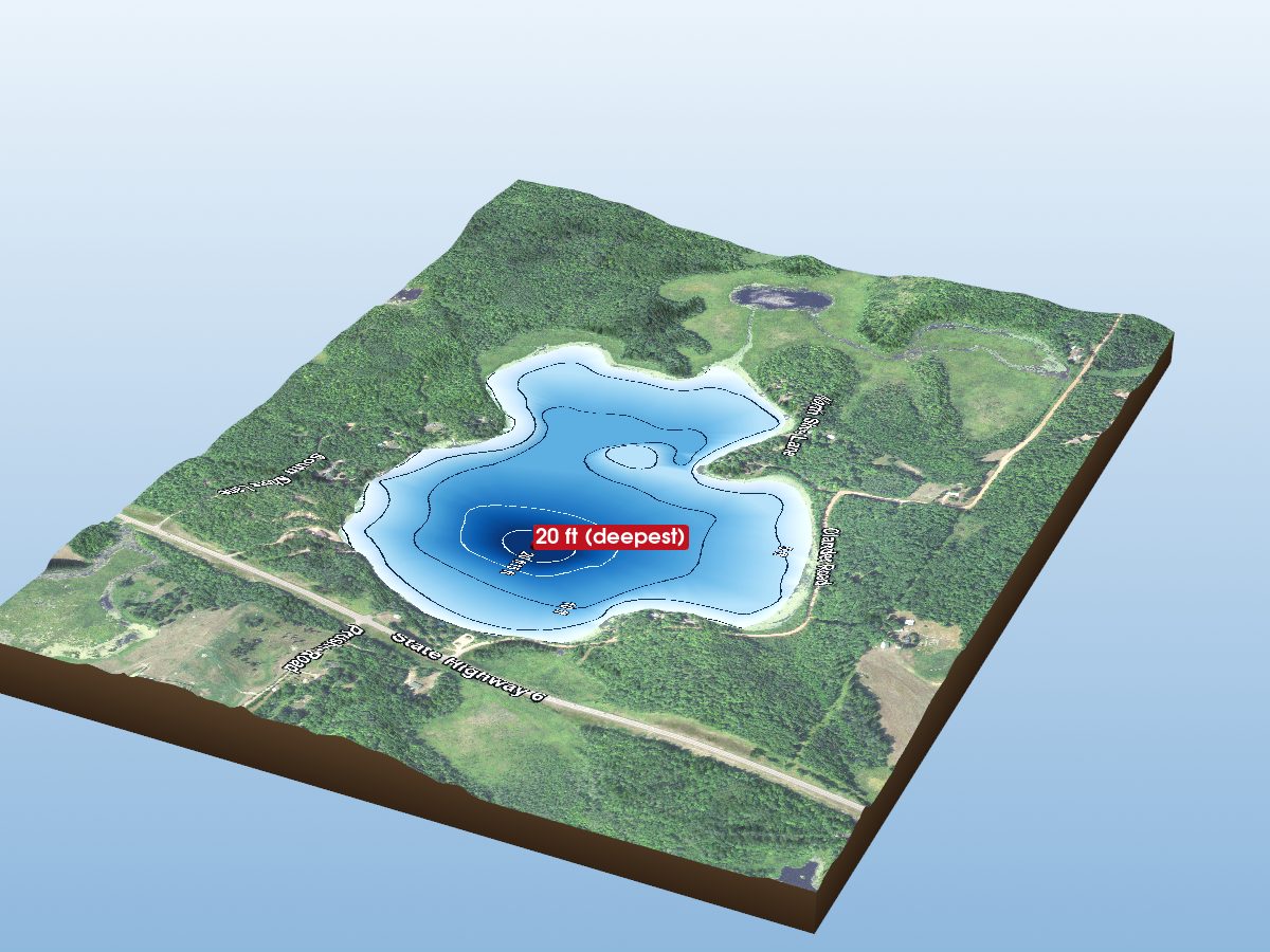 Depth map of Perry Lake