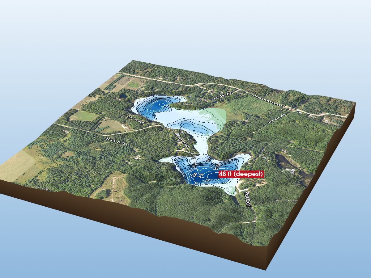 Depth map of Perry Lake (South and Middle)