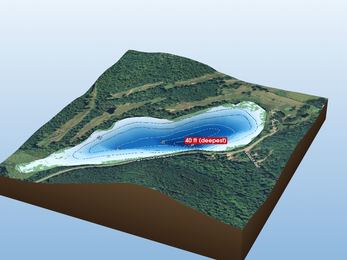 Depth map of Pershick Lake