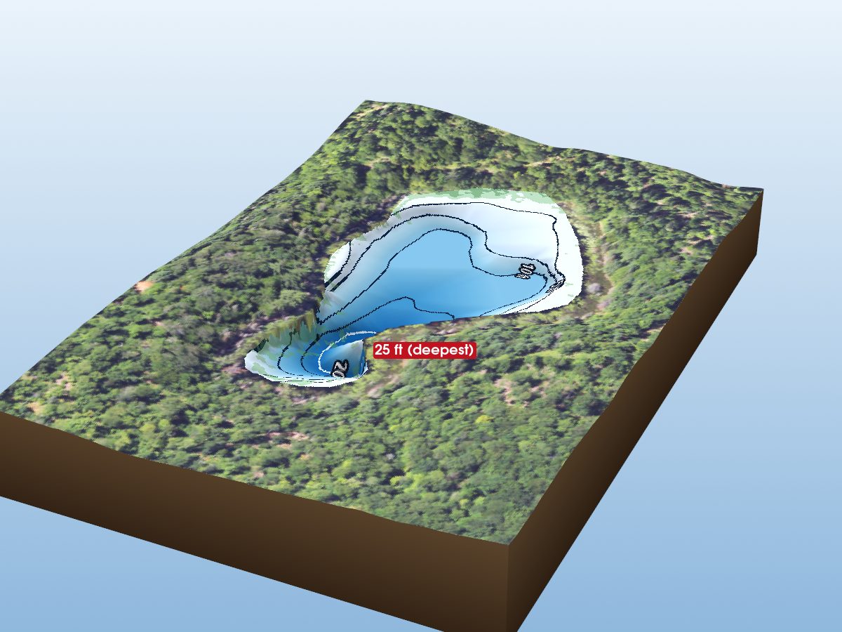 Depth map of Peter Lake