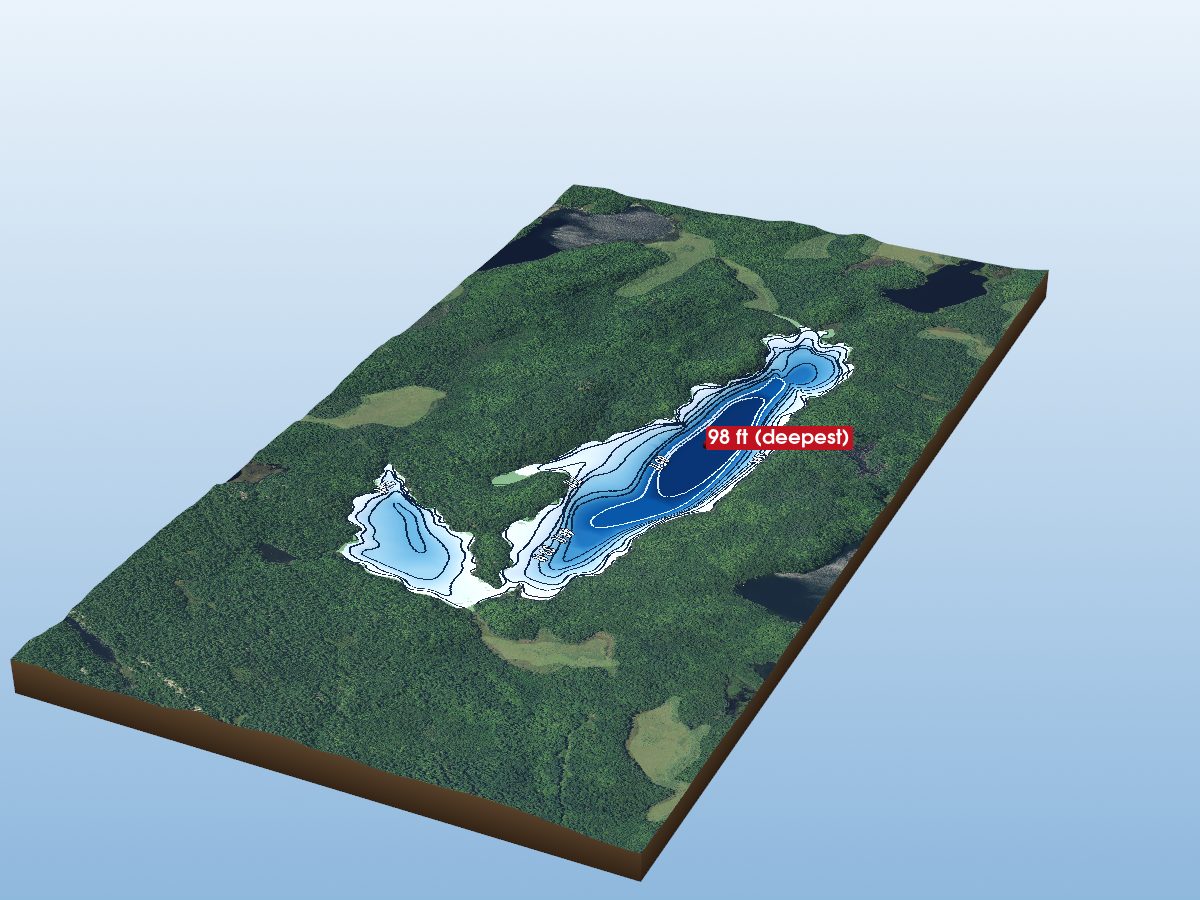 Depth map of Peter Lake