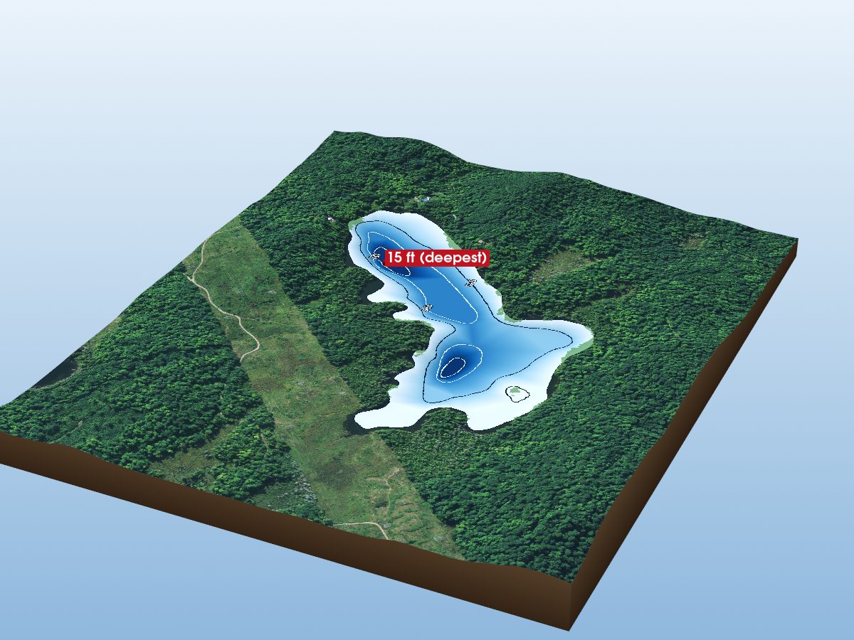 Depth map of Peterwhite Lake