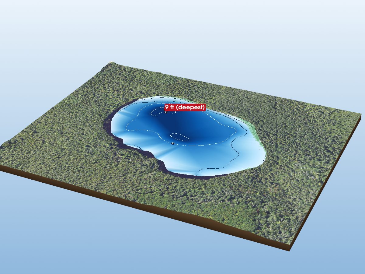 Depth map of Petrow Lake
