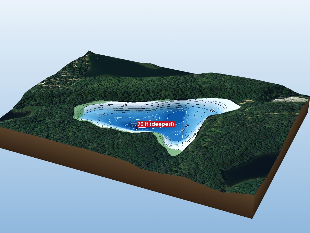 Depth map of Pexton Lake