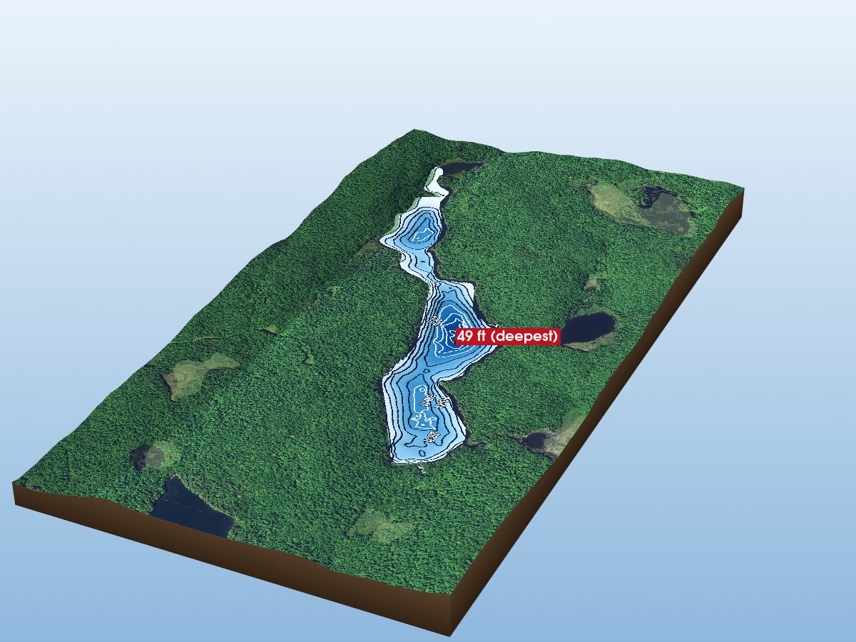 Depth map of Peyton Lake