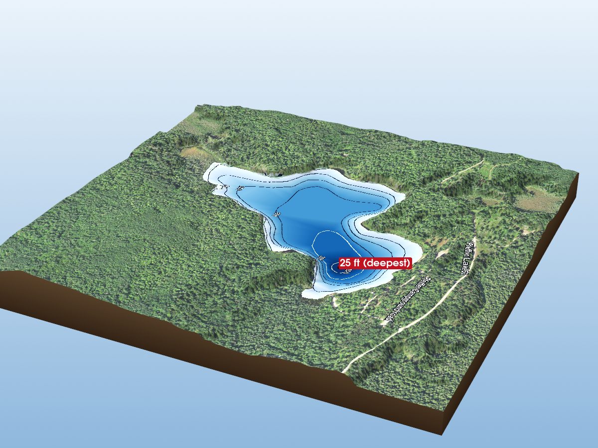 Depth map of Pfeiffer Lake