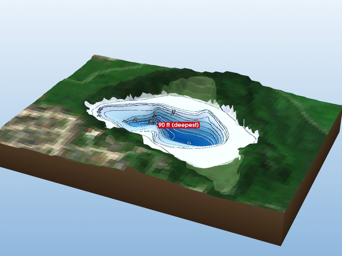 Depth map of Philips Lake