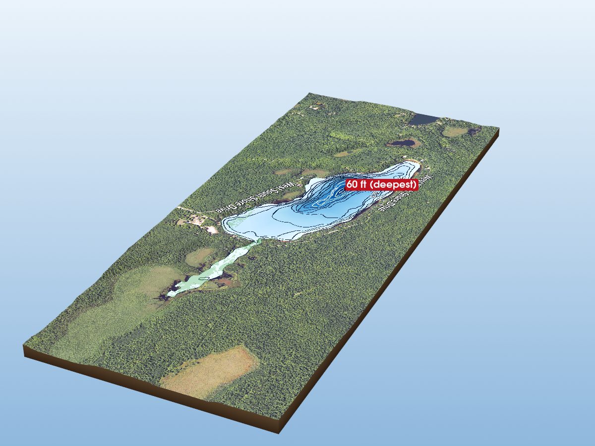 Depth map of Piatt Lake