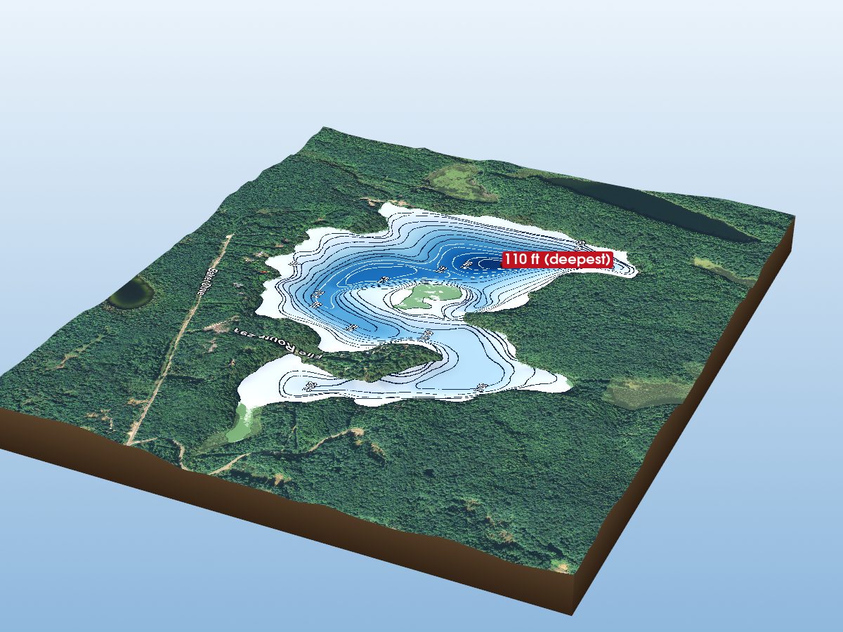 Depth map of Picard Lake