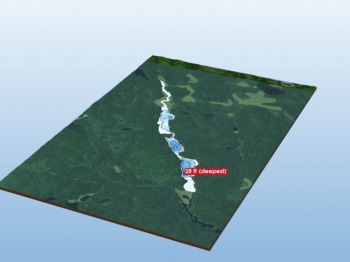 Depth map of Pichogen Lake