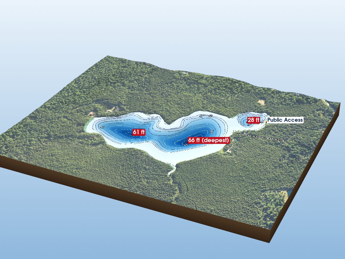 Depth map of Pickerel Lake