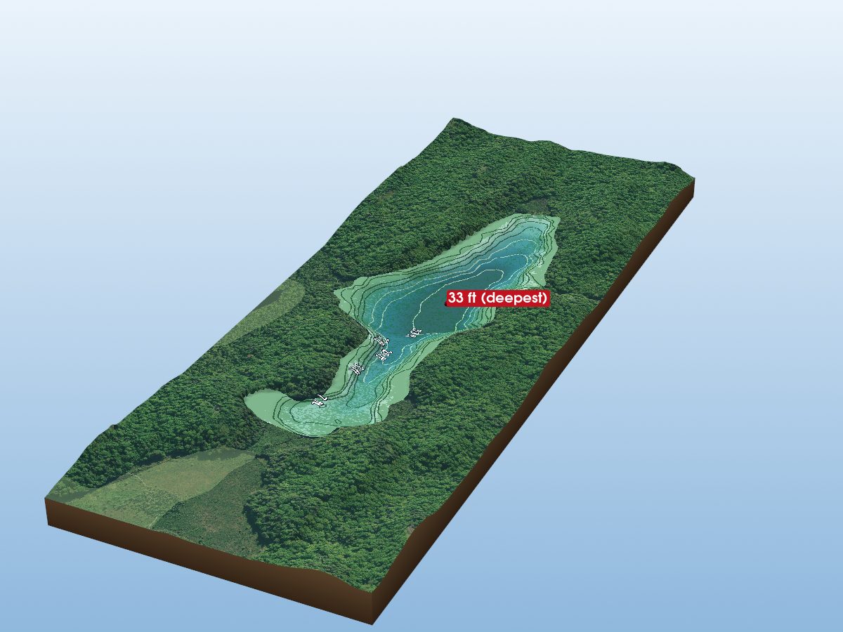Depth map of Pickering Lake