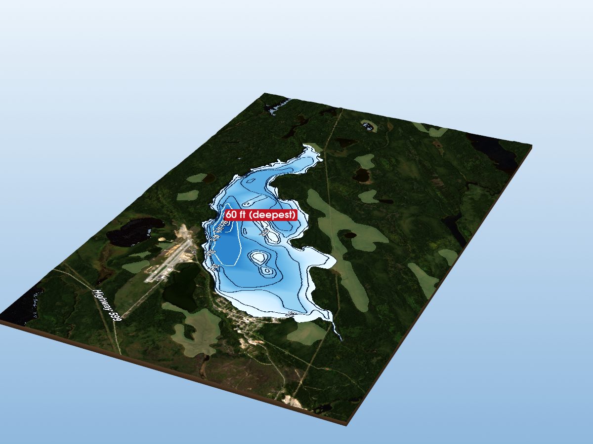 Depth map of Pickle Lake