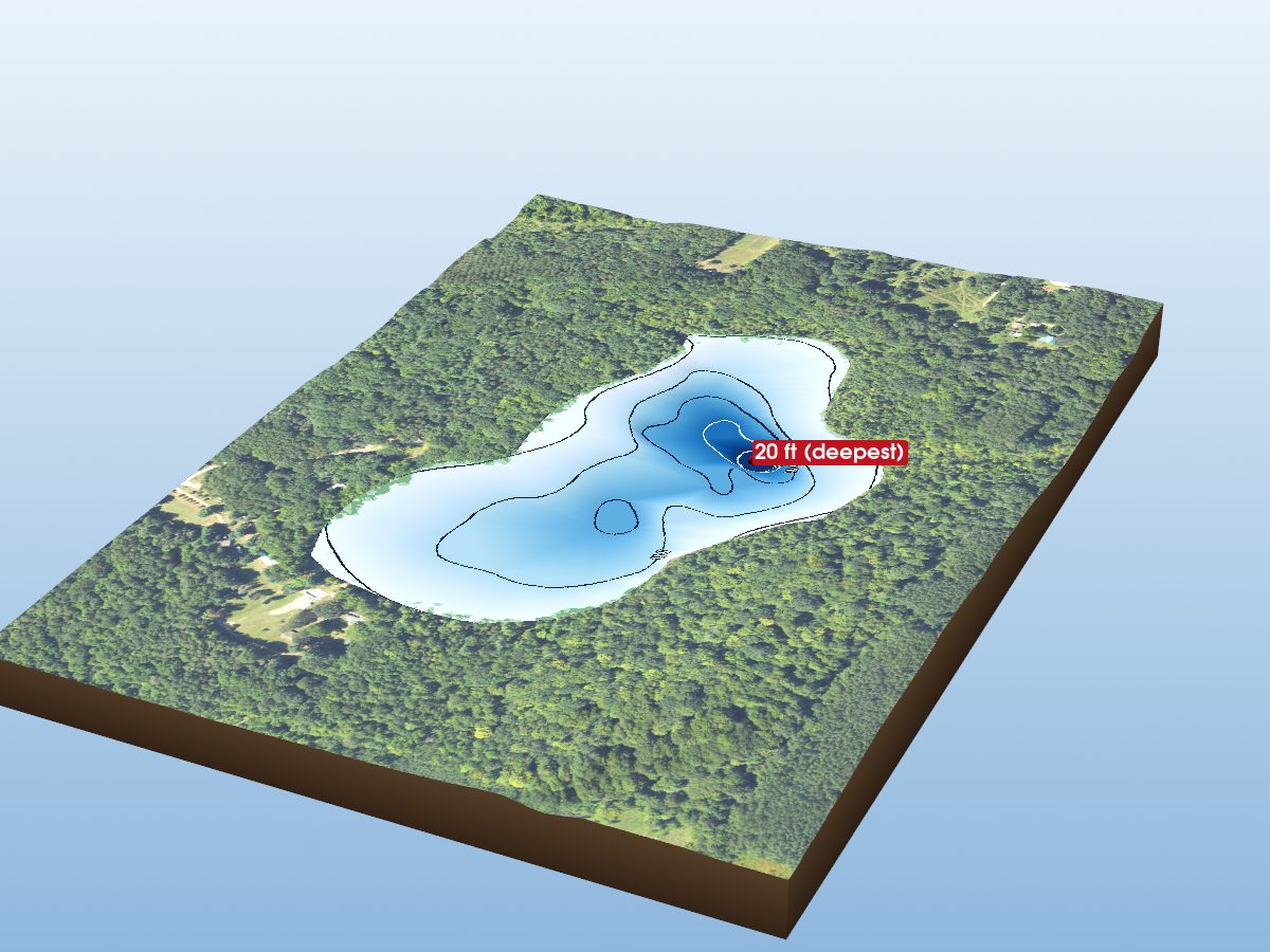 Depth map of Picnic Lake