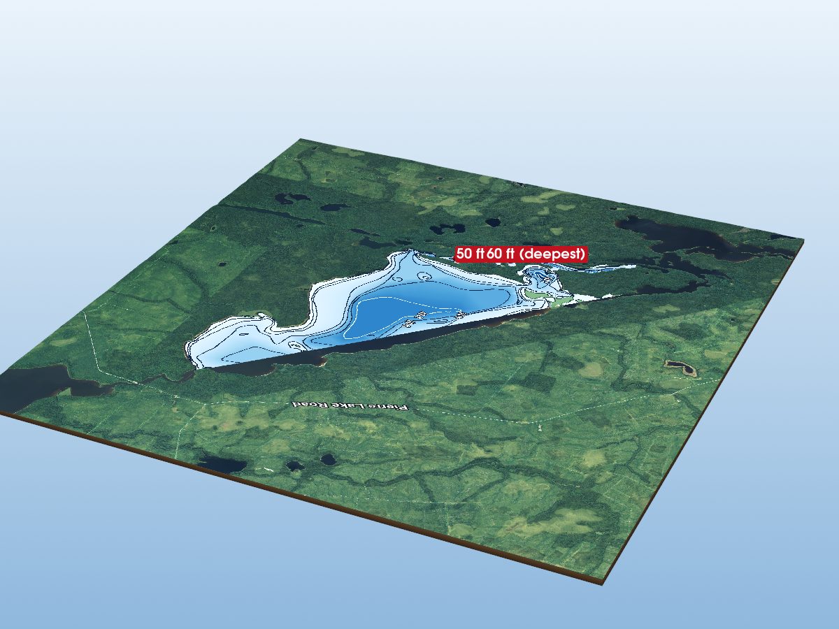 Depth map of Pierre Lake