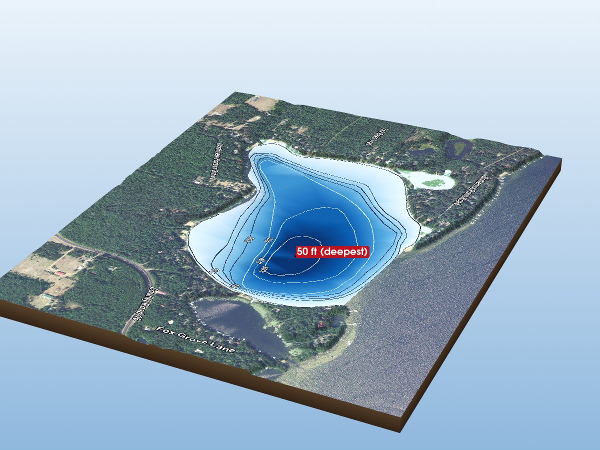 Depth map of Pig Lake