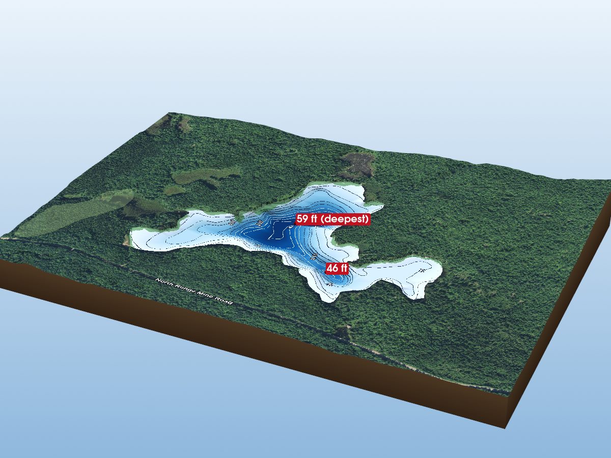 Depth map of Pigeon Lake