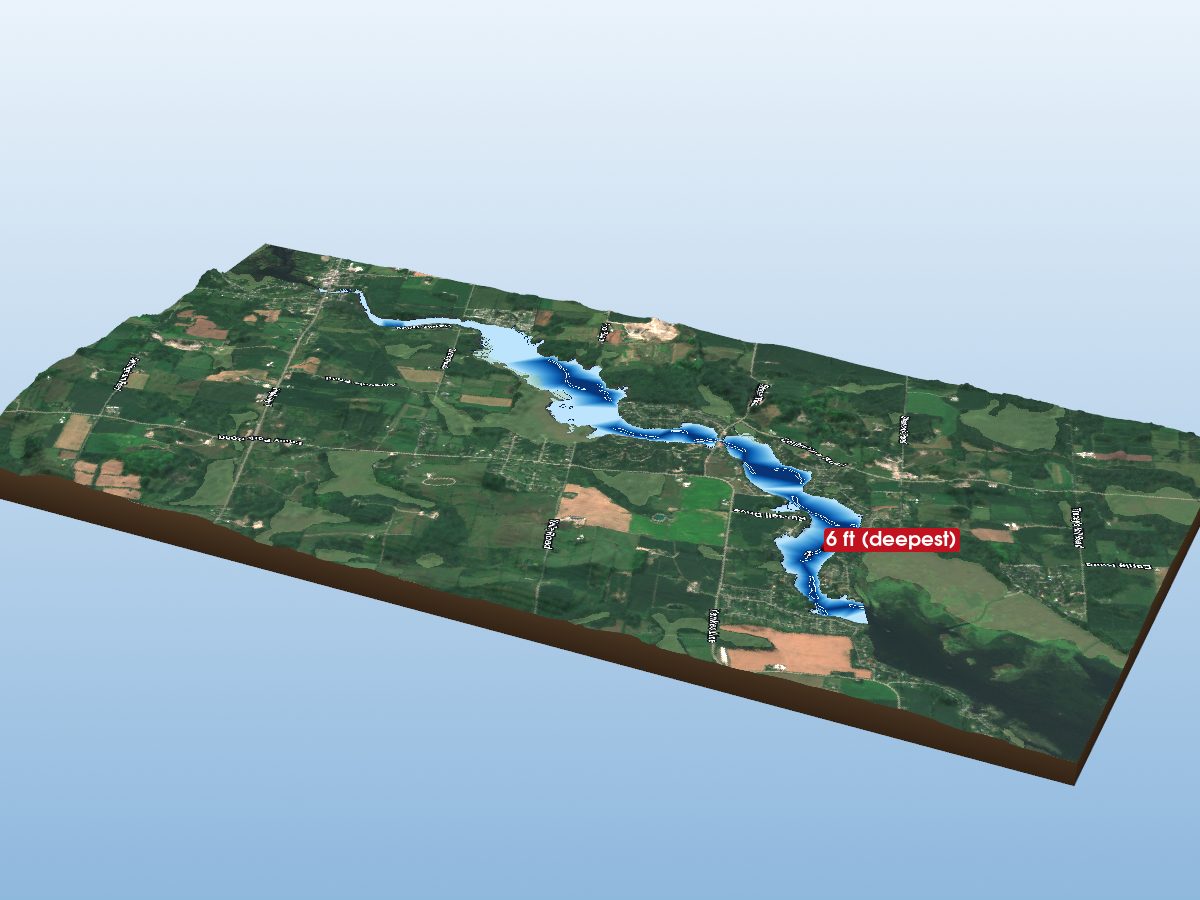 Depth map of Pigeon River