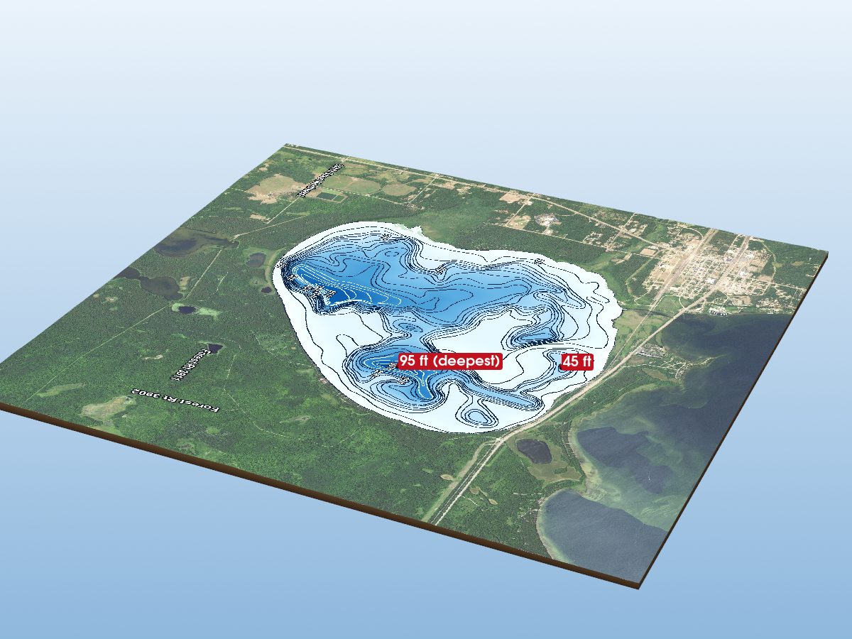 Depth map of Pike Bay
