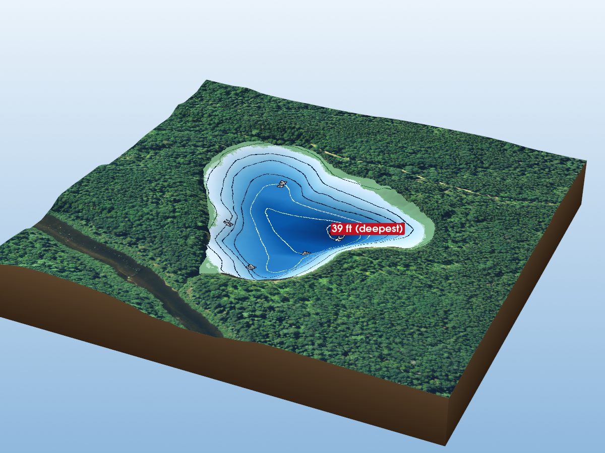 Depth map of Pike Lake