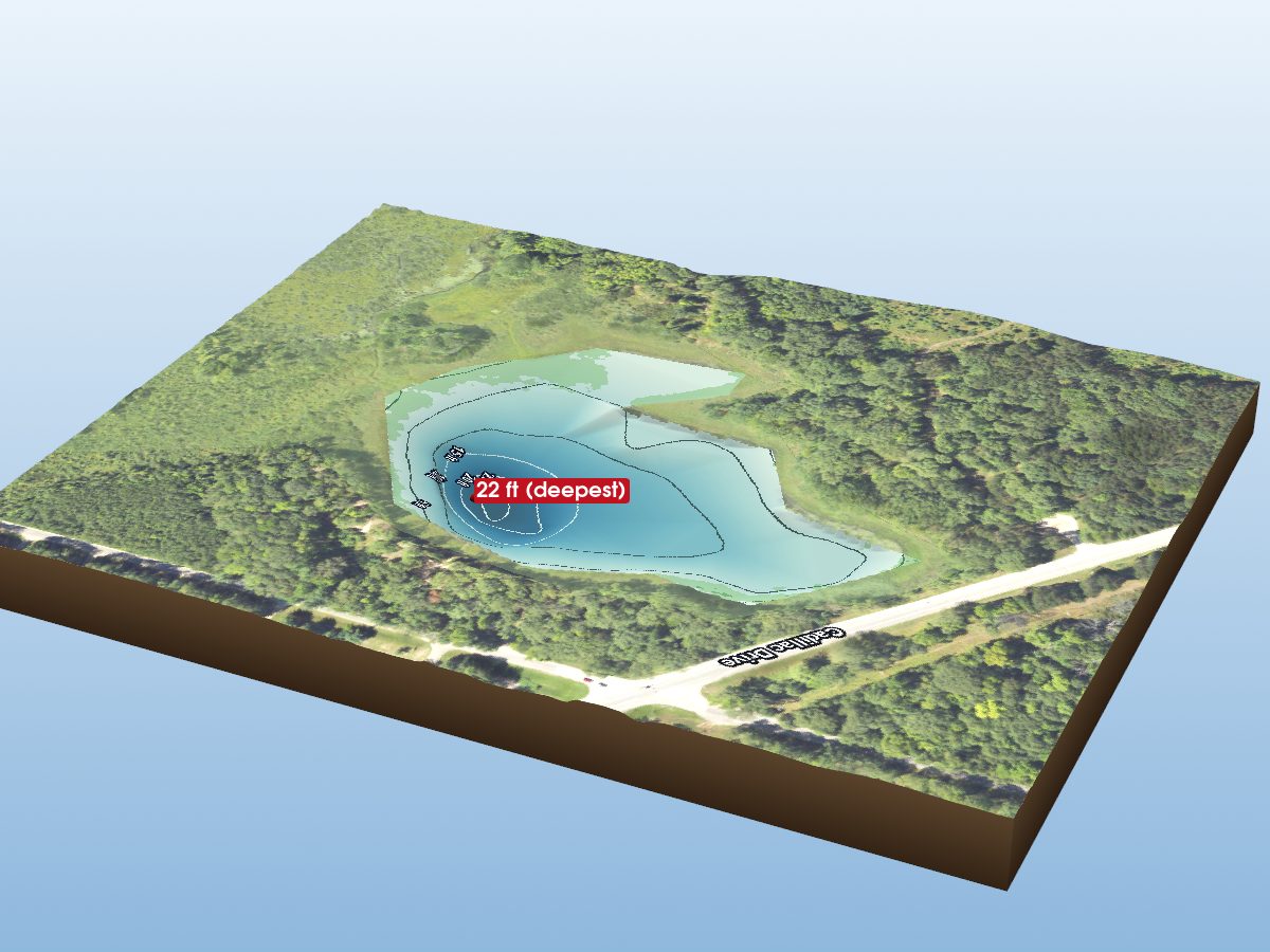 Depth map of Pike Lake